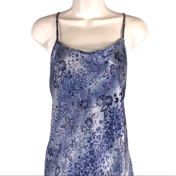 Vintage Blue Floral Cutout Chemise - Picture 10 of 10